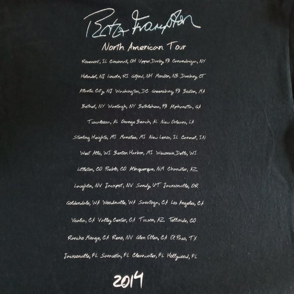Peter Frampton "Thank You All" 2014 N.A. tour Tee - Picture 3 of 8